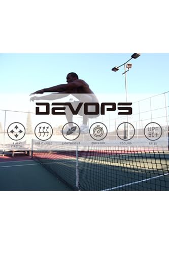 DEVOPS 3 Pack Men's Compression Shirts Sleeveless Workout Tank Top Baselayer for Gym Training, Running, Moisture Wicking