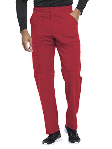 Get Cheap Price Dickies Dynamix Men Scrubs Pant Zip Fly Cargo DK110, S, Red