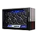 Produktbild Uhrenbeweger für 8 Automatikuhren, Holz-Finish, LCD-Touchscreen-Display mit Verstellbaren Uhrenkissen, Eingebaute Beleuchtung Antrieb Durch Extrem Leisen Motor (EU Netzteil)