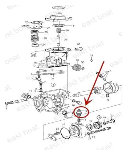 Solénoïde d'arrêt pour moteur Volvo Penta AD31 AD41 KAD43 876614 - 4