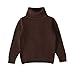 Produktbild Glücklicher Käufer Unisex Baby Strickpullover Rollkragenpullover Pullover Jungen Mädchen Schuloberteil Klassiker Sweatshirt Oberteile Bluse (Braun, 3-4 Y)