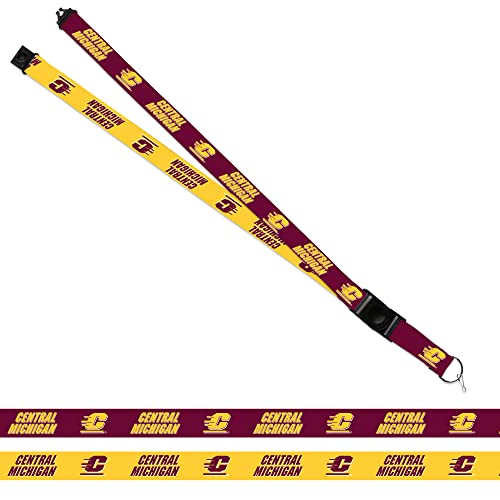 Rico Industries NCAA Central Michigan Chippewas Alternate 18" x 1" Premium Unisex-Adult Safety Breakaway Lanyard