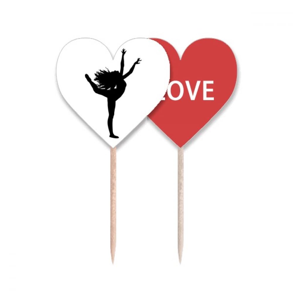 Cure-dents drapeau Love Heart pour décoration de table de mariage