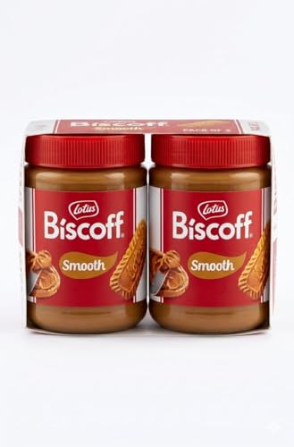 Image of Lotus Biscoff Smooth Caramelised Biscuit Spread, 400g, Pack OF 2 BOTTLES BY FEBORA FOODS