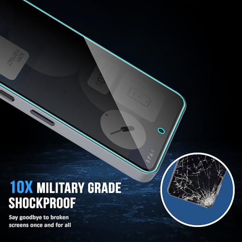 Image of ArmourPro Anti-Spy Privacy Tempered Glass for Nothing Phone (3A) / Nothing (3A) Pro - Anti Peeping Screen Protector, Edge to Edge Full Coverage, 9H Hardness, Easy Installation Kit | Pack of 2