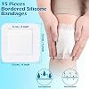 15 Pcs 4 x 4 Inch Bordered Gauze Pad Aseptic Island Dressing Wound Bandage with Adhesive Border Non Stick Pad in Center Breathable Patches Post Shower Individually Packed for Wound Care First Aid #1
