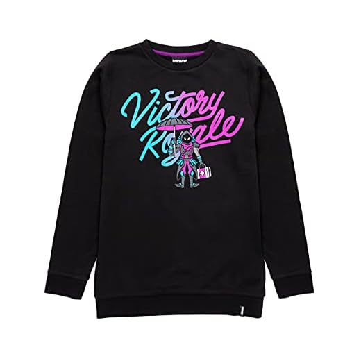 Fortnite Sweater Boys Kids Victory Royale Juego Camiseta de Puente Negro 11-12 años