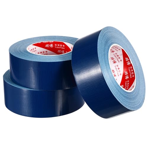 AUTSUPPL 3 Rollos De Cinta Adhesiva Cintas Resistentes A La Intemperie Cintas Adhesivas Azules De Alta Resistencia Cinta De Construcción Cinta De Sellado Resistente Cinta De Plomería Cinta