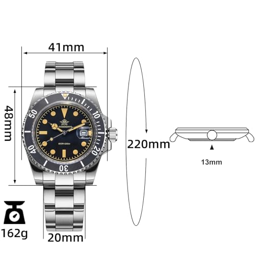 Image of ADDIESDIVE 41MM Men's Quartz Watch Stainless Steel Bracelet Dive Watch