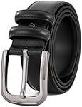 Mens Belt Men Belts 33"-71" Plus Size Leather Waist Black Belt for Business Casual Work Jeans 1.49 Inch Wide.