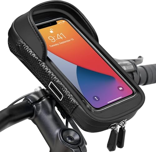 selling united Waterproof Bike Phone Mount 360 Rotation Handlebar Holder with Rain Cover Compatible with Smartphones up to 7 inches Touchscreen Compatible
