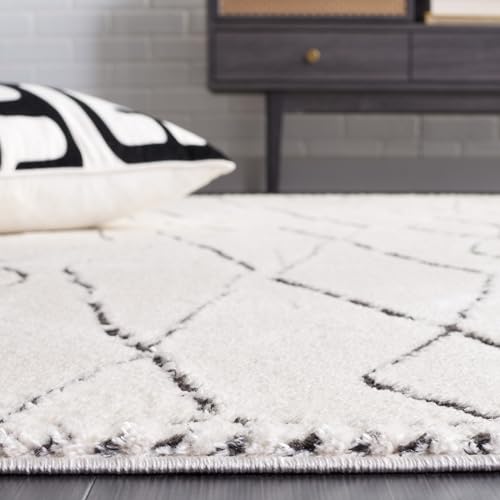 Safavieh Boho Rug for Living Room Dining Room, Bedroom - Melody Collection Short Pile, Ivory and Black, 91 x 152 cm - Image 3