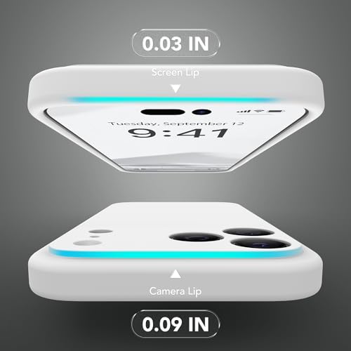 Image of Magnetic for iPhone 17 Pro Max Case, Compatible with MagSafe, [Full Camera Protection][Screen Protector] Silicone Shockproof Protective Phone Case for iPhone 17 Pro Max 6.9 inch, White