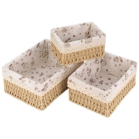 Cestas Almacenaje Tejida VORHOT Boho Decor Cover