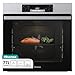 Hisense BI64213E4PX Forno da Incasso Multifunzione 77 litri, Termoventilato, Pulizia Pirolitica, 13 Funzioni, Pizza 300°C, AirFry, Soft Closing, Guide Telescopiche, Display LED, Inox con Vetro Nero