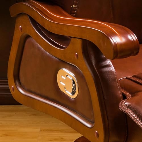 Image of Lakdi The Furniture High Back Director & Executive Chair for Office Luxury Design Made in Plyboard with Leatherette & Recliner & Footrest Best Ergonomic Office Chair - 111011319 Brown