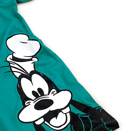 Image of Free Authority Mickey & Friends Printed Regular Fit Green Cotton Men's T-Shirt