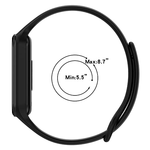Correa compatible para Xiaomi Redmi Band 2 silicona negra miniatura 6