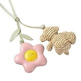 TOUS Charm Oso de Verano, Color Rosa y Multicolor, Colgante con Flor y Osito de Ganchillo