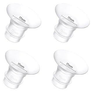 4Pcs Breast Pump Flange Insert 17mm Compatible with Momcozy/Spectra/Medela/eufy/Elvie/Lansinoh/Paruu P10 Breast Pump, Fit for Momcozy M5/M9/M6/V2 Pro/V2 pro/S12 Pro/eufy E10 S1 S1 Pro, 24mm Flange