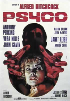 Affiche Psycho Alfred Hitchcock 70x100 cm poster cinema culte