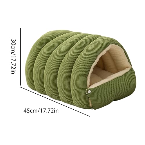 Katzenbett Haus - Gemütliches Haustierzelt-Nest für Wärme und Komfort, weiches Kissen innen mit rutschfestem Boden, Kätzchen-Höhlenbett für Katzen, Hunde, Welpen, drinnen, draußen, Wohnzimmer, Winter