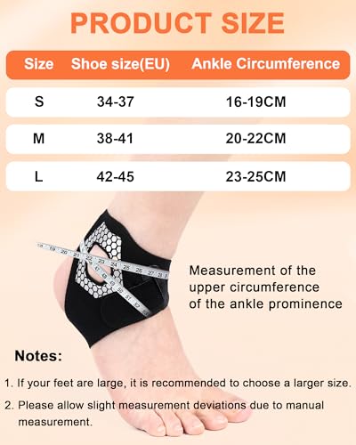 FitDA Sprunggelenkbandage, Ultradünn 1mm Knöchelbandage für Sport und Alltag, Atmungsaktive Leichte Fußbandage, Einstellbares Fußgelenkstütze für Damen und Herren (Rechts, M)