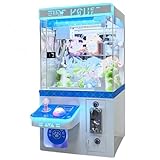 Nihig 小型 3 本爪 クレーンゲーム マシン、業務用および家庭用に適しています、クレーンマシン、ミニぬいぐるみ掴み機、無料 100 枚のクレーンコイン、省スペース クレーンマシン、コンパクト クレーンマシン、ガシャポンマシン (ブルー)