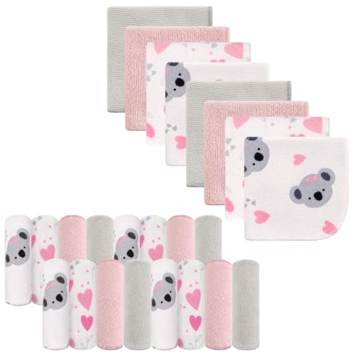 Image of Baby Washcloths, 24Pack Baby Wash Cloths Extra Soft & Ultra Absorbent, Baby Towels and Washcloths Face Towels for Unisex Boys Girls Body, Washclothes Gentle on Sensitive Skin, 9x9 Koala