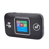YUKERMARB Mobiler 5G-LTE-Hotspot-Router, Tragbares Hochgeschwindigkeits-WLAN mit 300 Mbit/s, Unterstützt 12 Geräte mit WPA2-Sicherheit für Smartphones und Laptops auf Reisen, zu Hause