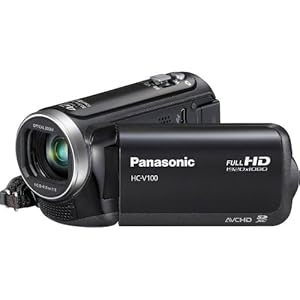Panasonic HC-V100 HD Camcorder 42x intelligent Zoom Handheld camcorder 25.4/5.8 mm 1/5.8″ 2.38-81 mm Auto, Cloudy, Full HD 2.7-Inch LCD black (Renewed)