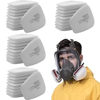 40 Stück Atemschutzmaske Filter,3m Filter,5N11 CN Einlegefilter,3m Filter Für Atemschutzmaske,5N11CN Filterwatte,Baumwollfilter,für 6000 6100 6200 6800 7501 7502, Für Sprühfarbe, Staubpartikel