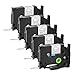 GREENCYCLE 5PK Extra Strength Adhesive Black on White Label Tape Compatible for Brother TZE-S231 TZ-S231 TZeS231 0.47 Inch PT-E550W Labeling Maker