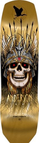 Powell Peralta Andy Anderson Heron 7-Ply Maple Skateboard Deck, Gold Foil, 9.13" x 32.8"