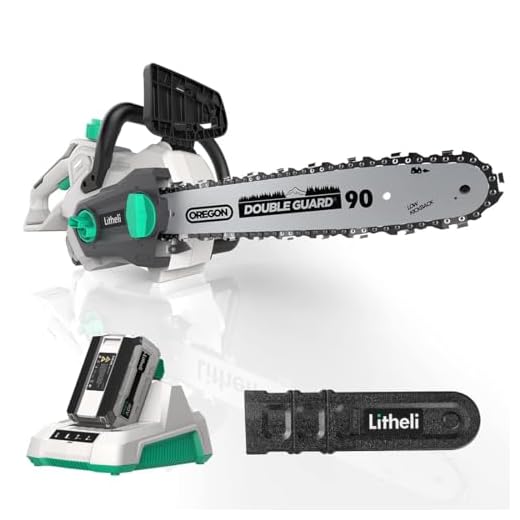 Litheli 40V Cordless Chainsaw 14 inches With Brushless Motor, 2.5AH Battery and Charger