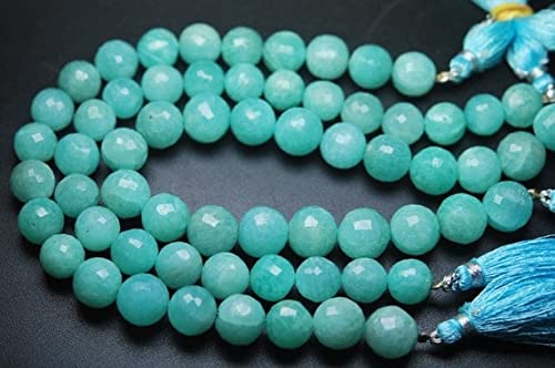 Perles en AMAZONITE facettées 9-10mm pour créer vos bracelets d'été et bijoux bohèmes chic