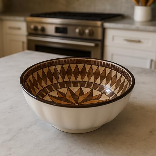 Image of 6-Piece Ceramic Dinner Set, 2 Plates & 4 Bowls, Microwave Safe, Dishwasher Safe, Floral Dinnerware (Vintage Style, 2 Plate & 4 Bowl Set)