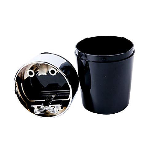 Car Ashtray, Portable Smokeless Ashtray Cup Cigar Garbage Container With Lid And Blue Led Light #TOP5