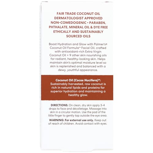 Palmer's Coconut Oil Formula Coconut Monoi Luminous Hydration Facial Oil,1 Ounce,(Pack of 2) - image 3
