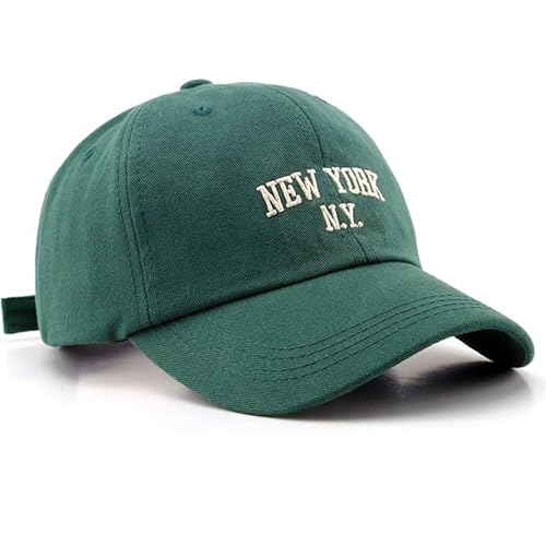 Vintage New-York-Embroidered Distressed-Cotton Unstructured-Baseball-Caps Unisex Adjustable-Strapback Twill-Dad-Hat