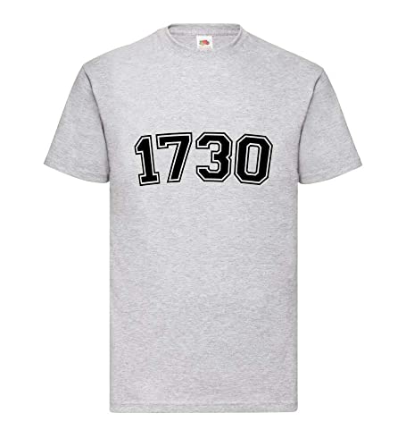 T-shirt 1730 pour homme gris taille XXXL en coton confortable
