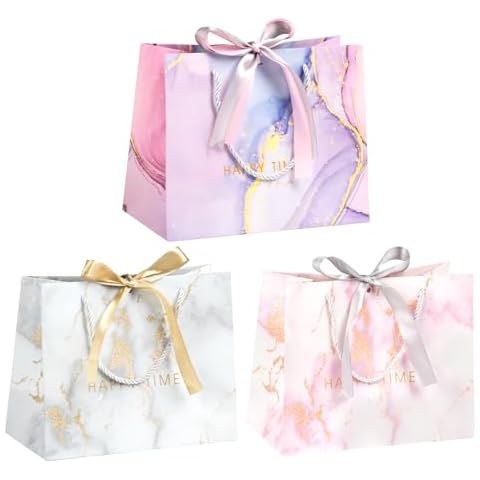 3 Piece Marble Style Gift Bags Cover