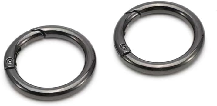 2PCS 1 1/4 Inches O Ring Spring Inner Opening Snap Trigger Clip Buckle Charm Purse Making Gun Black
