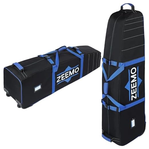 ZEEMO Golf Travel Bag, Mid-Open Protective & Wheeled Airline-Approved Case for Clubs, Stand&CartBag, Waterproof Soft-Sided Cover Made of Heavy Duty Oxford, Black