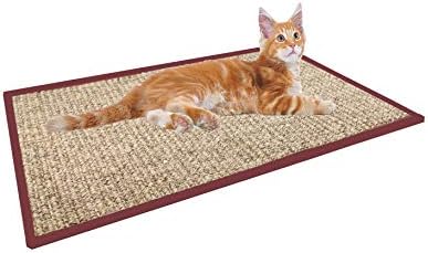 Treasborn Durable Cat Scratcher Thick Sisal Scratching Pad for Cats Anti-Slip Scratch Sleeping Mat No Mess Furniture Protecter Natural for Claws