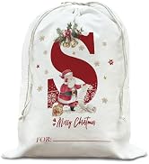 DSHFG Christmas Gift Bags Personalized Santa Sack Personalized Christmas Gifts, Reusable Christma...