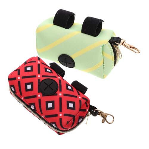 POPETPOP 2 Dispenser Sacchetti Igienici per Portatile in Poliestere Resistente Design Compatto e Facile da Ricaricare per Passeggiate all da e