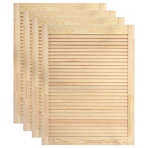 Tidyard 4 STK. Lamellentür Möbeltür Schranktür Offene Lamellen Holztür Möbel Tür Lamellentüren Unbehandeltes Holz Massivholz Kiefer 69x49,4 cm - Braun - Shaker-Stil Tidyard 4 STK. Lamellentür Möbeltür Schranktür Offene Lamellen Holztür Möbel Tür Lamellentüren Unbehandeltes Holz Massivholz Kiefer 69x49,4 cm - Braun - Shaker-Stil