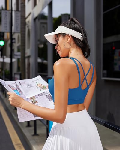 Image of RUNNING GIRL High Impact Sports Bras for Women, High Support Running Sports Bra Moulded Cup Strappy Sports Bras