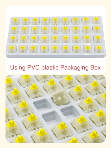 Image of Gateron Milky Yellow Pro V2 Linear Keyboard Switches Pre-lubed 5-Pin 50gf for All MX Mechanical Keyboard Game Keyboard(Milky Yellow Pro V2,36PCS)